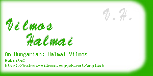 vilmos halmai business card